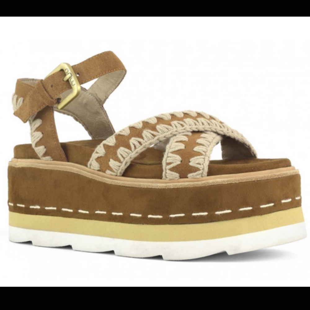 Mou Criss Cross Platform Sandal